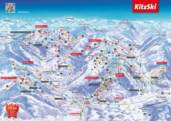 Pistenplan Kitzbühel/Kirchberg KitzSki