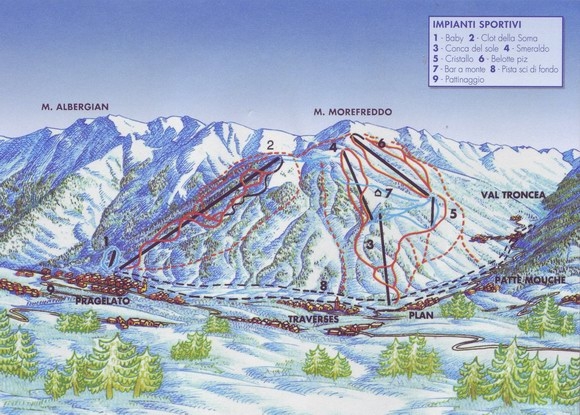 Pistenplan Pragelato