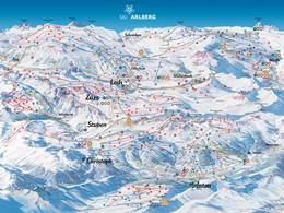 Pistenplan St. Anton/St. Christoph/Stuben/Lech/Zürs/Warth/Schröcken – Ski Arlberg