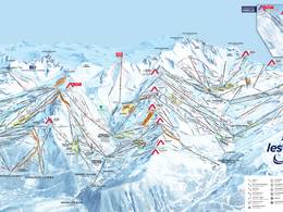 Pistenplan Les 3 Vallées – Val Thorens/Les Menuires/Méribel/Courchevel