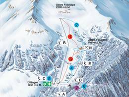 Pistenplan Jeizinen Feselalp – Gampel/Steg